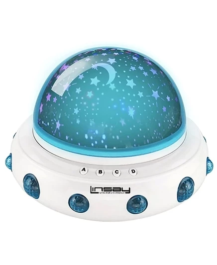 Лампа-проектор LINSAY Smart Kids Lamp Universe с лампами накаливания и ночником белого цвета