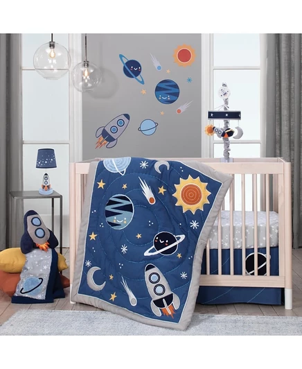 Комплект для кроватки Lambs & Ivy Milky Way, синий