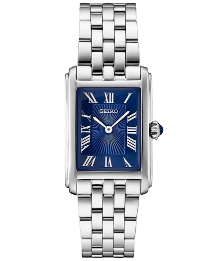 Женские часы Seiko Essentials 22 мм, синий циферблат