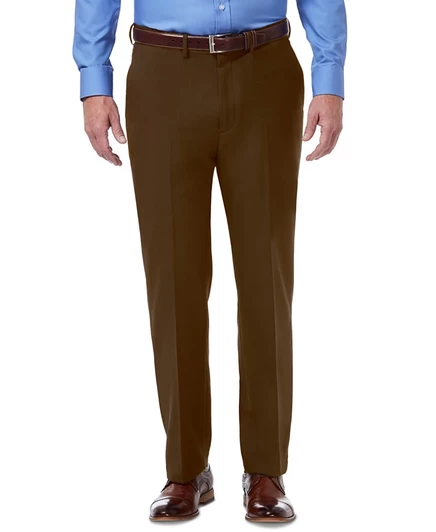 Мужские классические брюки Haggar Premium Comfort, коричневые