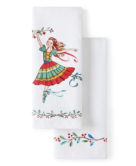 Кухонные полотенца Fiesta Ballerina Holiday, набор 2 шт., разноцветные