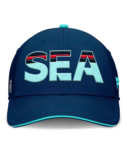 Мужская кепка Fanatics темно-синего цвета Seattle Kraken Authentic Pro Rink Team Code Flex от Fanatics navy, light blue