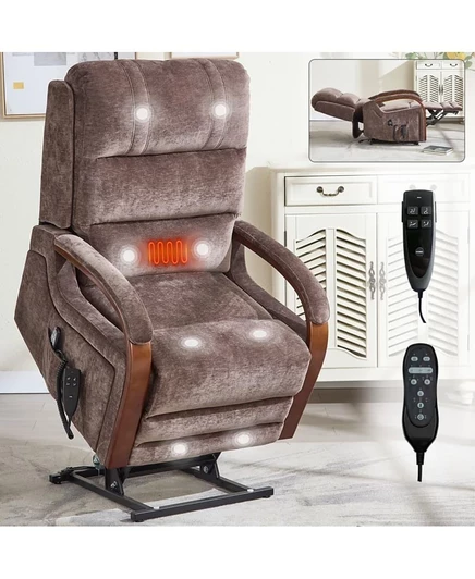 Maison Boucle1 шт., Массив дерева, Двухмоторное кресло с электроподъемником, диван с массажем и подогревом, 1 предмет