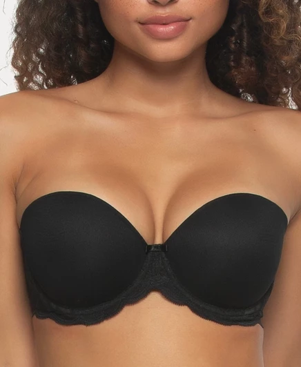 Женский бюстгальтер без бретелек Paramour Peridot Push Up черный