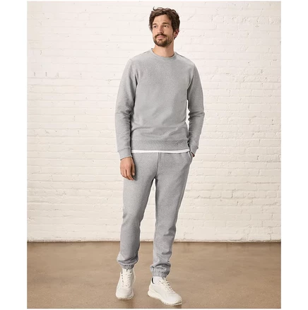 Органический хлопок облако пакт мужской матовый флис толстовки heather grey