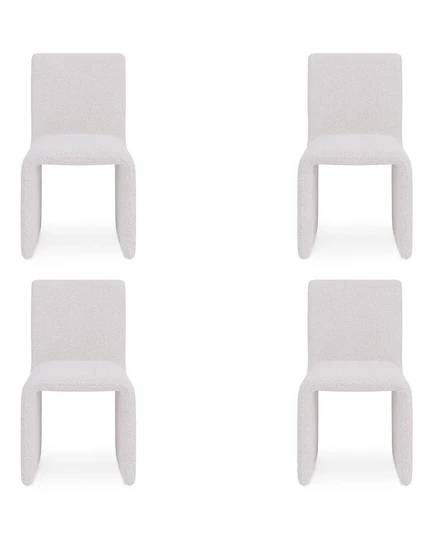 Комплект из 4 обеденных стульев Furniture Emila, белый