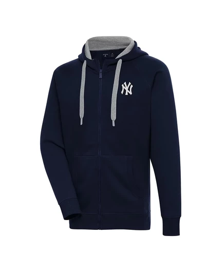 Мужская темно-синяя куртка с капюшоном New York Yankees Metallic Victory на молнии от Antigua navy