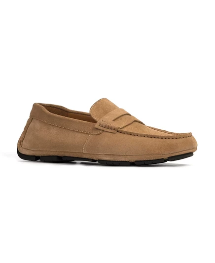 Мужские кожаные мокасины Cruise Driver без шнуровки camel suede