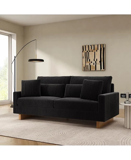 Современный двухместный диван Streamdale Furniture с четырьмя подушками