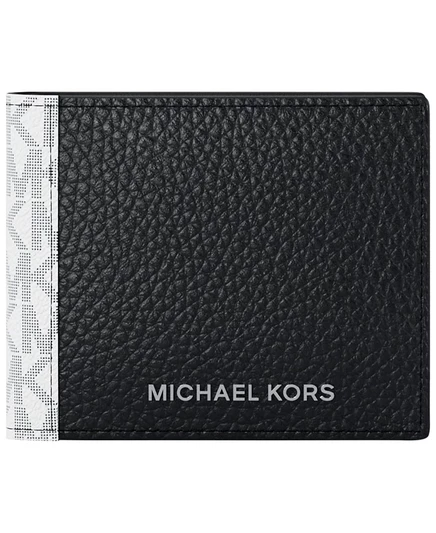 Мужской тонкий бумажник-купюрник Michael Kors черного цвета