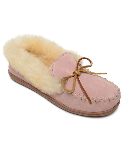 Женские тапочки Minnetonka Alpine из овчины, розовые