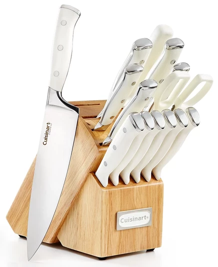 Набор ножей Cuisinart, 15 предметов, белый