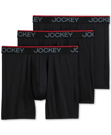 Мужские боксеры Jockey с защитным мешком 7″, 3 шт., черные