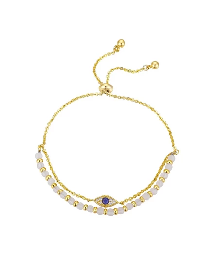 Браслет Unwritten Evil Eye с белым кварцем, золотистый