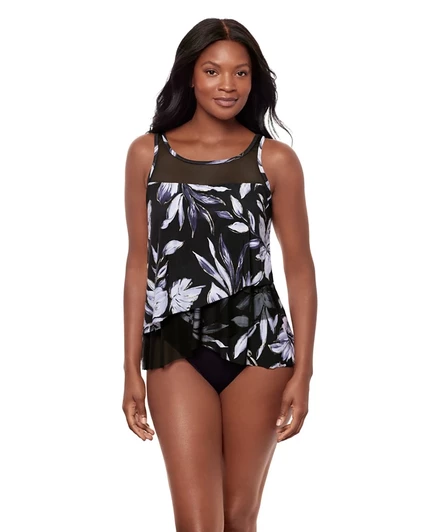 Женский топ Miraclesuit Illusionist Mirage с косточками, черный