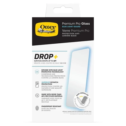 Защитная пленка OtterBox Premium Pro Glass с антимикробным покрытием Blue Light для Apple iPhone 16 / iPhone 15 multi