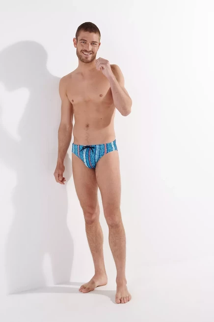 Плавательные мини-трусы turquoise print