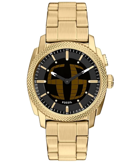 Мужские наручные часы Fossil Machine Big Tic золотистого цвета из нержавеющей стали, 41 мм золото