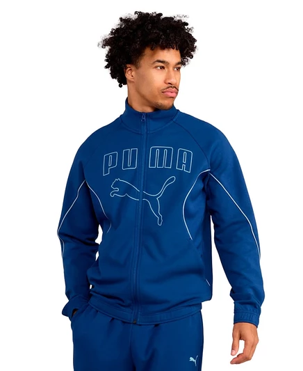 Мужская спортивная куртка Puma Sport Track двунитка, синяя