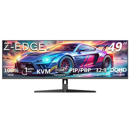 Монитор Z-Edge 49″ DQHD 5120×1440 32:9 165Hz 1мс, изогнутый
