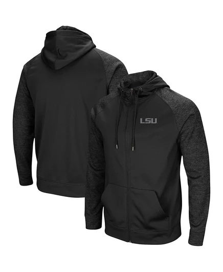 Мужское худи Colosseum Blackout 3.0 LSU Tigers, черное