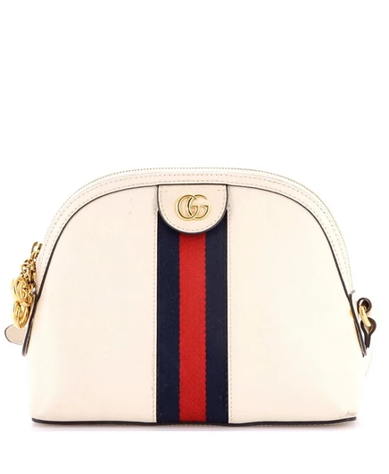 Женская сумка Pre-Owned Gucci Ophidia малая через плечо, белая