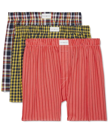 Мужские боксеры Tommy Hilfiger 3 шт., хлопок поплин, мультицвет