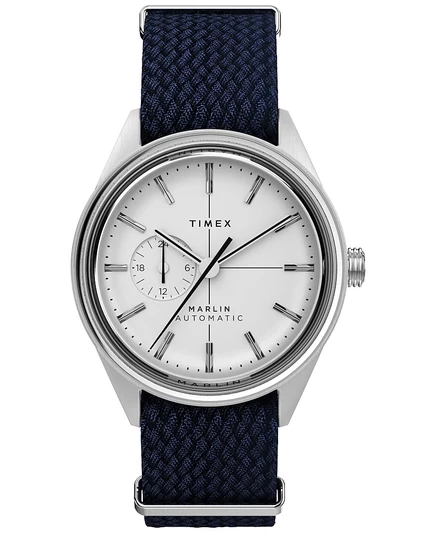 Мужские автоматические часы Timex из синей ткани, 38 мм, синие