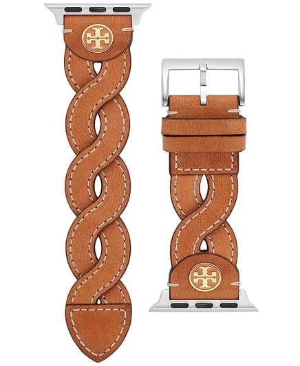 Кожаный ремешок Tory Burch для Apple Watch 38/40 мм, коричневый