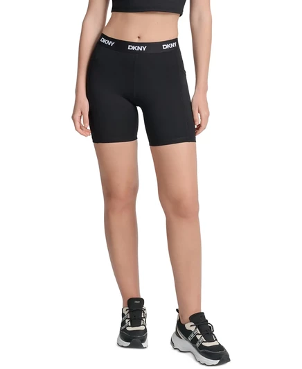 Женские велосипедные шорты Balance Compression Super High-Rise 6 от DKNY, черные