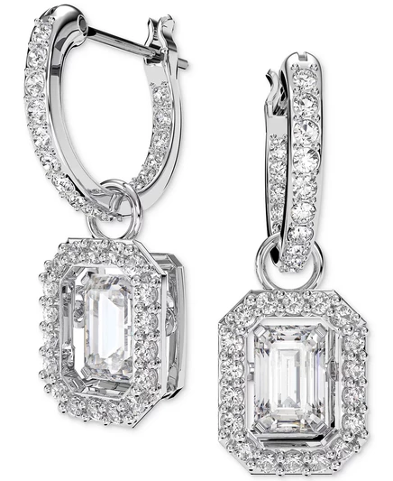 Серьги Swarovski Millenia каплевидные, серебристые