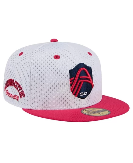 Мужская кепка New Era 59FIFTY St. Louis City SC Throwback Mesh, белая