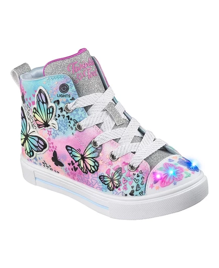 Skechers Little Girls Twinkle Toes: Повседневные кроссовки Twinkle Sparks - Butterfly с высоким верхом и подсветкой от Finish Line multi