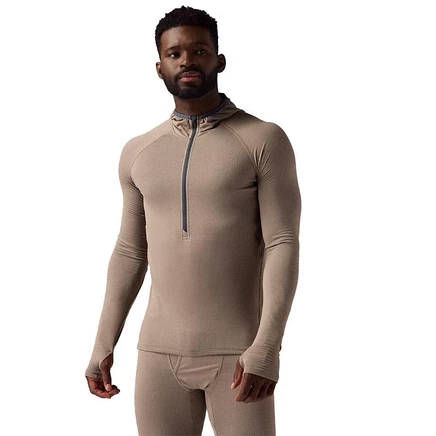 Мужской базовый слой Backcountry Pines Microgrid 1/2-zip, коричневый