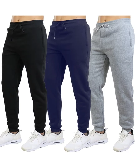 Мужские облегающие брюки из 3-х комплектов black/navy/heather gray