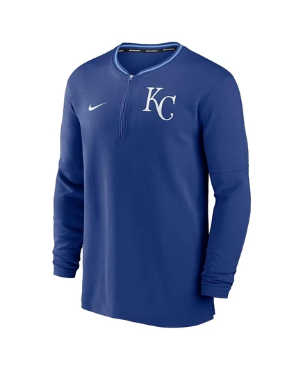Мужской топ Nike Royal Kansas City Royals Authentic Collection Performance с застежкой наполовину на молнию royal