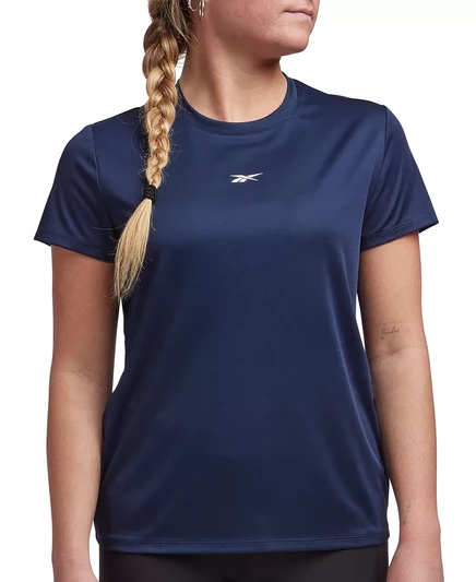Технологичная футболка с логотипом Reebok Womens Active Identity Performance vector navy