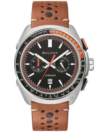 Мужские часы Bulova Racer хронограф 42 мм, коричневые