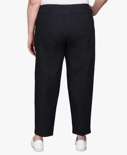 Женские джинсы Alfred Dunner Plus Size Super Stretch, черные