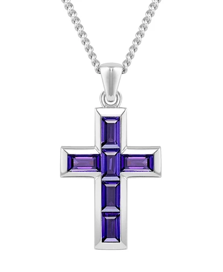 Мужской крест-подвес Vincero Stone Cross, аметист