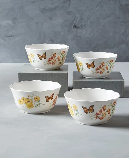 Миски Lenox Butterfly Meadow из меламина, 4 шт