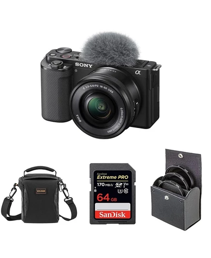 Фотоаппарат Sony ZV-E10 APS-C с объективом 16–50 мм, чёрный