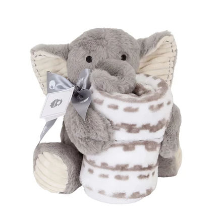 Набор Lambs & Ivy плед и мягкая игрушка «Gray Elephant», серый