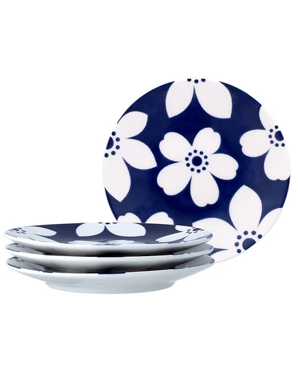 Набор 4 закусочных тарелок Noritake Bluefjord 16,5 см, синий