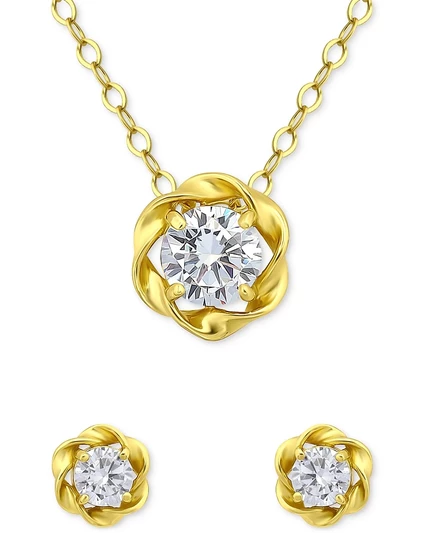 Женский набор Giani Bernini Love Knot, позолота, золотой