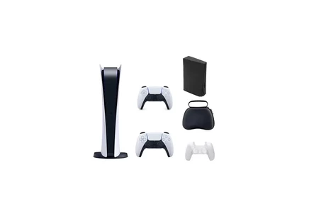  Цифровая версия игровой консоли PlayStation 5 с аксессуарами и контроллером white
