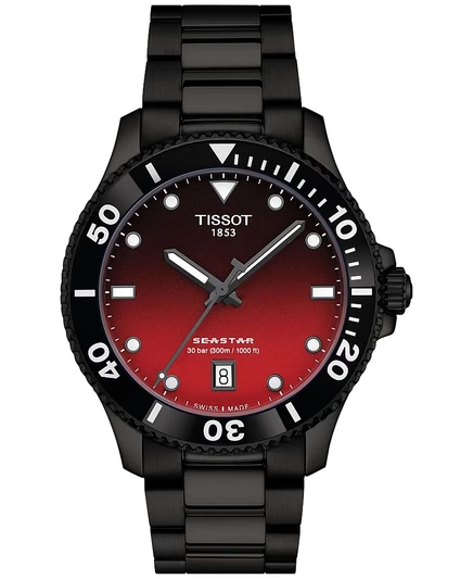 Мужские часы Tissot Seastar 1000 40 мм, черные