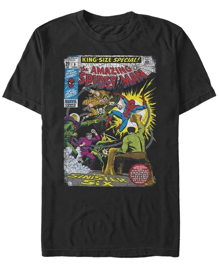 Пятое солнце Мужская футболка с коротким рукавом Fifth Sun Mens Sinister 6 Comic Crew black