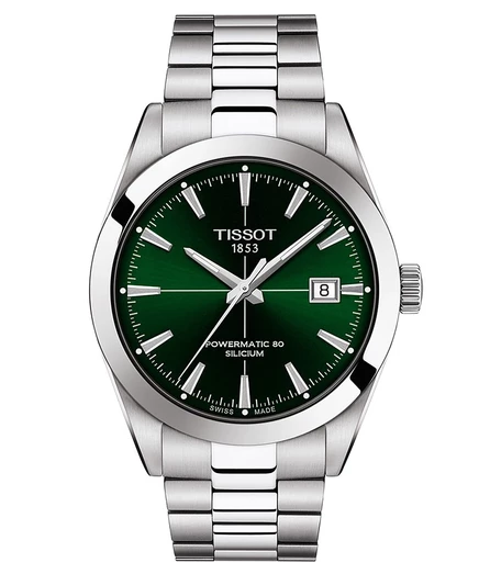 Мужские часы Tissot Gentleman Powermatic 80 40 мм, зеленый