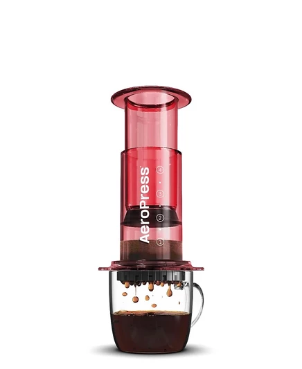 Кофеварка AeroPress 3-в-1 для одной чашки, красная